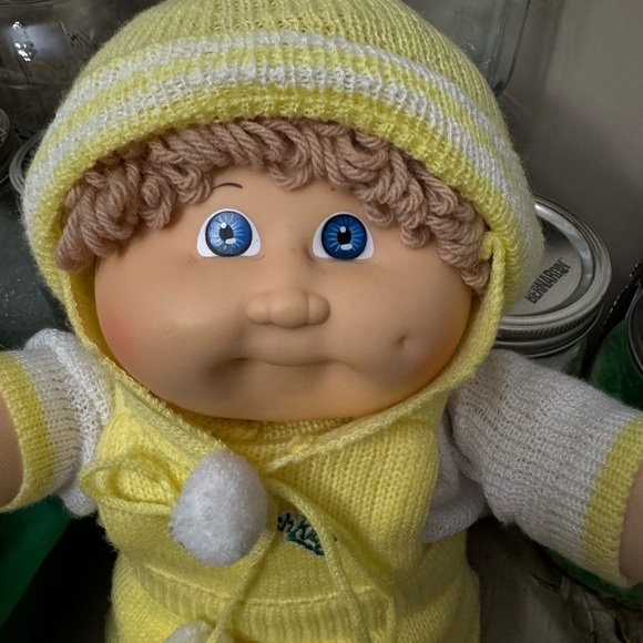 Cabbage Patch Kid Doll in Yellow Hooded Jumpsuit - Picture 2 of 8